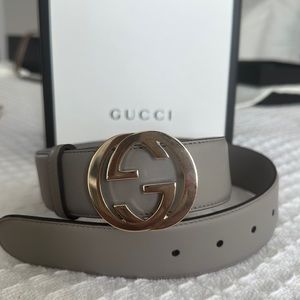 Gucci Belt Grey & Silver